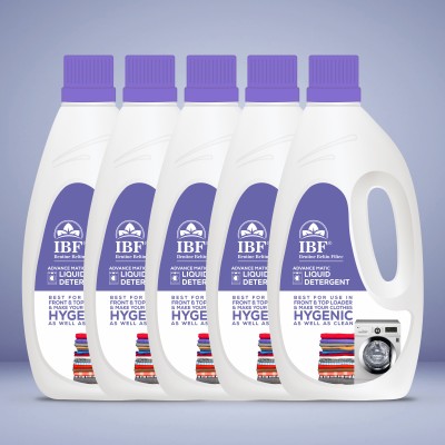 IBF Washing Machine Top Load & Front Load High Quality Multi-Fragrance Liquid Detergent(5 x 1 L)