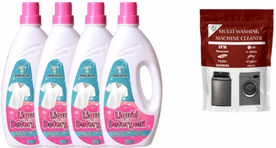 Thalaiva Essentials Fluff Machine Liquid Detergent With Free Desclaer Fresh Liquid Detergent(4 x 1000 ml)
