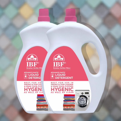 IBF Advance Matic Liquid Detergent Front & Top Load Compatible Multi-Fragrance Liquid Detergent(2 x 1 L)