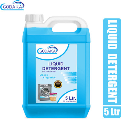 GODAKA Top Load & Front Load Washing Machim Liquid Removes Tough Stains in One Wash Fresh Liquid Detergent(5 L)