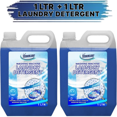 REGLET PureGleam Spark: Advanced Liquid Laundry Solution Floral Liquid Detergent(2 x 1 L)