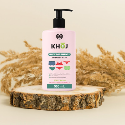 Khoj Undergarment Liquid Detergent Plant Based Intimate Delicate Kids Wear 2X Power Classic Liquid Detergent(500 ml)