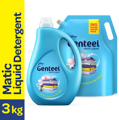 Genteel Matic Liquid Top load Fresh Liquid Detergent(2 x 1.5 kg)