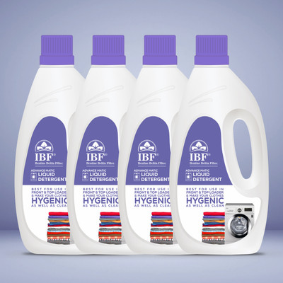 IBF Washing Machine Top Load & Front Load High Quality Multi-Fragrance Liquid Detergent(4 x 1 L)