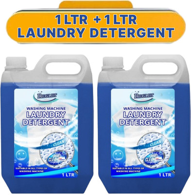 REGLET Laundry Liquid for Fabric Care, Suitable for Machine and Hand Wash Lavender Liquid Detergent(2 x 1 L)