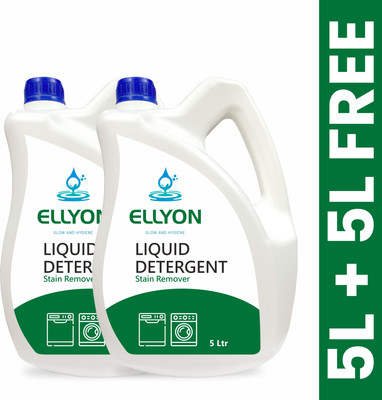 ELLYON Green Front & Top Load Fabric Liquid Detergent For Machine and Hand Wash Multi-Fragrance Liquid Detergent(2 x 5 L)