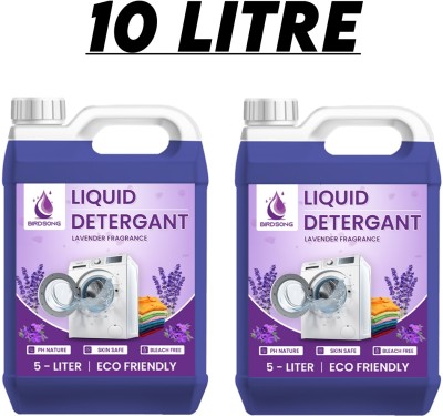 Birdsong Washing machine liquid detergent top load and front load Lavender Liquid Detergent(10 L)