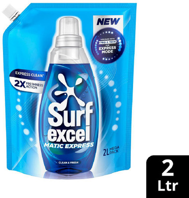 Surf excel Matic Express Clean & Fresh (2L Pouch) Multi-Fragrance Liquid Detergent(2000 ml)
