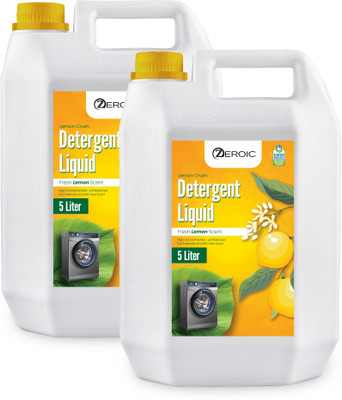 ZEROIC Lemon Detergent Liquid – 10L Fresh Scent For Washing Clothes Lime Liquid Detergent(2 x 5 L)