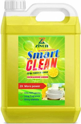 ZIVON SMART CLEAN DISH WASH LIQUID / LEMON FRAGRANCE 1000 ml + 1000 ml Lime Liquid Detergent(2 x 1000 ml)