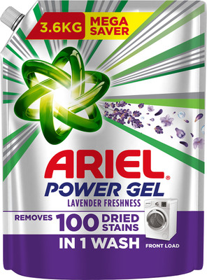 Ariel Lavender Power Gel Front Load Removes tough stains Lavender Liquid Detergent(3.6 kg)