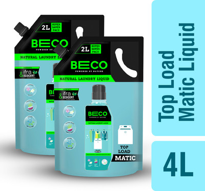 Beco Top Load Tough Stain Removal formula Lavender Liquid Detergent(2 x 2000 ml)