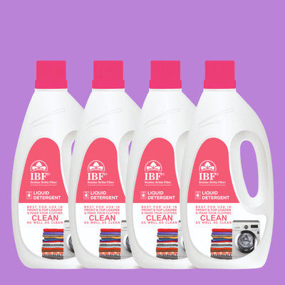 IBF Ultra Wash Top load & Front Load machine liquid detergent Multi-Fragrance Liquid Detergent(4 x 1 L)