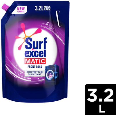 Surf excel Matic Front Load Pouch Fresh Liquid Detergent(3 L)