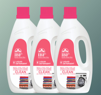 IBF Fluff Detergent Liquid Top Load & Front Load Multi-Fragrance Liquid Detergent(3 x 1 L)