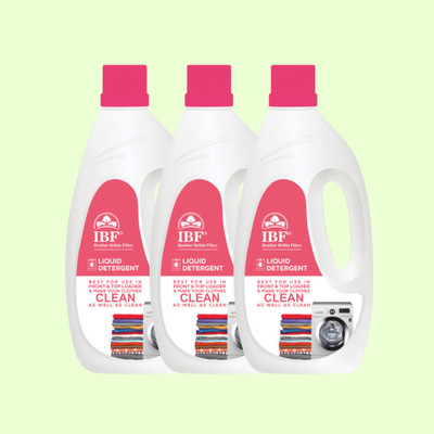 IBF Liquid detergent Washing Machine Top Load & Front Load Pack of Multi-Fragrance Liquid Detergent(3 x 1 L)