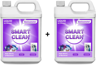 GENIUSMETER Laundry Liquid Detergent, Washing Machine Liquid & Handwash Lavender Liquid Detergent  (10000 Ml) For Rs. 429 @ 79 %