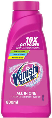 Vanish 10x oxi action 800ml All In 1 Stain Remover Removes Stains Detergent Add On Multi-Fragrance Liquid Detergent(800 ml)