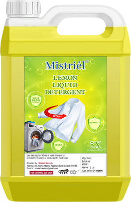 Mistriel lemon Liquid Detergent – 5 Litres (Pack of 2, Total 10L) Lime Liquid Detergent(2 x 5 L)