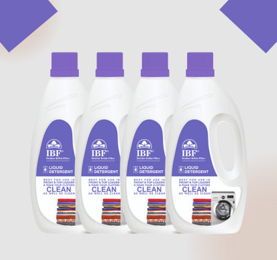IBF Beltin Filtec Washing Machine detergent liquid Top Load & Front load liquid 4L Multi-Fragrance Liquid Detergent(4 x 1 L)
