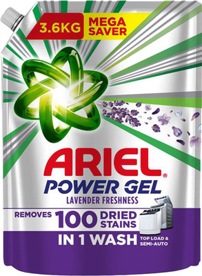 Ariel Lavender Power Gel Top Load Removes tough Stains Lavender Liquid Detergent(3.6 kg)