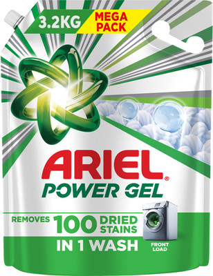 Ariel Power Gel Front Load Removes 100 Stains in 1 Wash Fresh Liquid Detergent(3.2 kg)