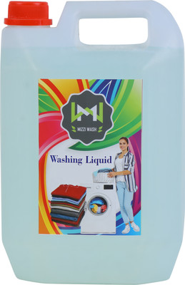 MIZZIWASH Washing machine liquid detergent top load and front load (transparent 5 ltr) Multi-Fragrance Liquid Detergent(5 L)