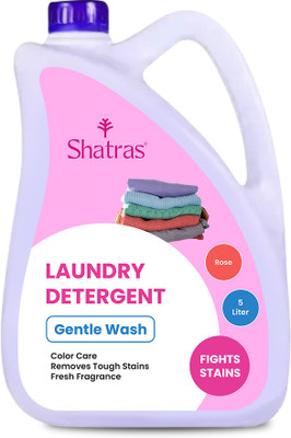 Shatras Liquid Detergent, Suitable For Top & Front load Washing Machine & handwash Rose Liquid Detergent(5000 ml)