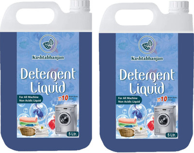 Kashtabhajan Washingmachineliquiddetergenttoploadandfront10 ltrLiquidDetergent (2 x 5000 ml) Multi-Fragrance Liquid Detergent(10 L)