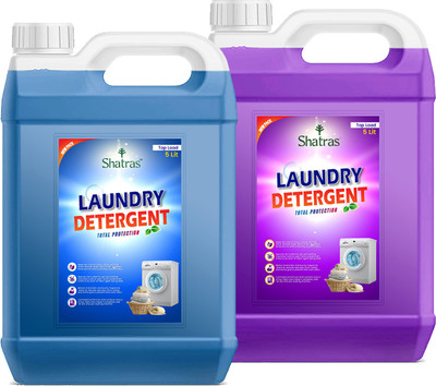 Shatras Laundry Liquid Detergent For Top-Load And Front Load Machine - LAVENDER + FRESH Lavender Liquid Detergent(2 x 5 L)