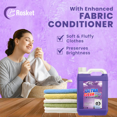 EROSKET Booster Removes Stains,Whitens Whites and Brightens Colors Multi-Fragrance Liquid Detergent(5 L)