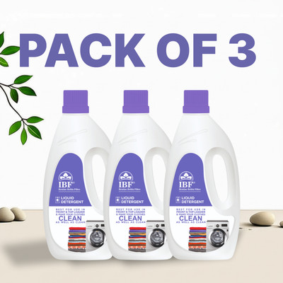 IBF Advance Matic Premium Top Load & Front Load Detergent For Washing Machine (3 Lt) Multi-Fragrance Liquid Detergent(3 x 1 L)