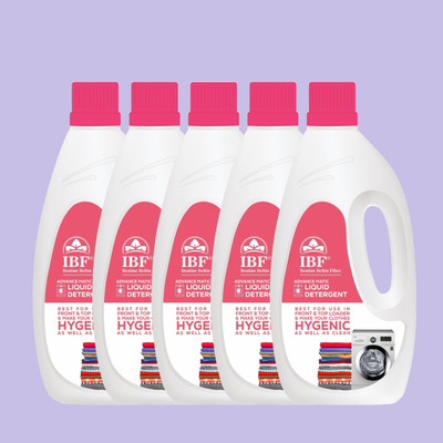 IBF Washing Machine Top Load & Front Load Multi-Fragrance Liquid Detergent(5 x 1 L)