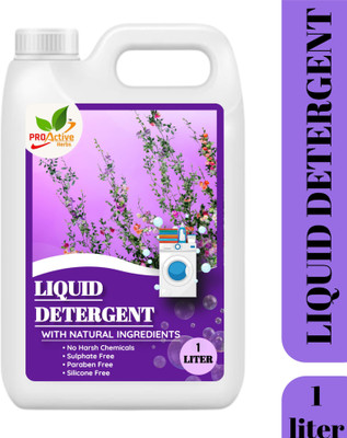 Proactive Herbs Liquid Detergent Top Load Front Load Refill, Designed For Tough Stain Removal Lavender Liquid Detergent(1 L)