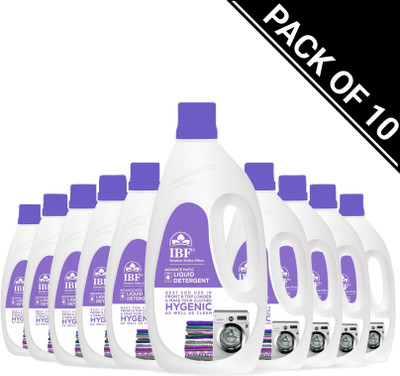 IBF Washing Machine Multi Fragrance Liquid Detergent ( Pack of 10) Multi-Fragrance Liquid Detergent(10 x 1 L)