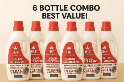 IBF Pink Front & Top Load Fabric Liquid Detergent Machine 6L Multi-Fragrance Liquid Detergent(6 x 1 L)