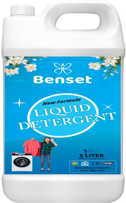 BENSET Fabric Care Liquid | 5 Litre | Deep Cleaning Power | Advanced Stain Removal Jasmine Liquid Detergent(5000 ml)