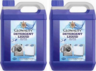 GLOWALITY DS 5Ltr+5Ltr liquid detergent Aqua Liquid Detergent Classic Liquid Detergent(2 x 5000 ml)