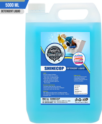 Shinecop Detergent Liquid 5000ml (BLUE) – Softens, Suitable for Bucket & Machine Wash Lime Liquid Detergent(5000 ml)