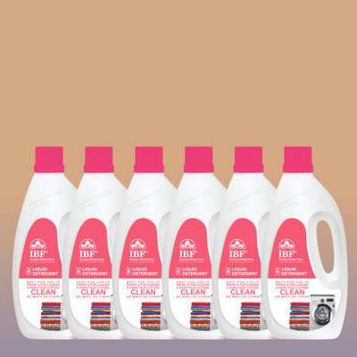 IBF detergent liquid Top Load & Front Load Pack of Multi-Fragrance Liquid Detergent(6 x 1 L)