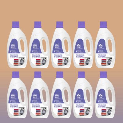 IBF washing machine detergent liquid of blue Top Load & Front Load Pack of Multi-Fragrance Liquid Detergent(10 x 1 L)