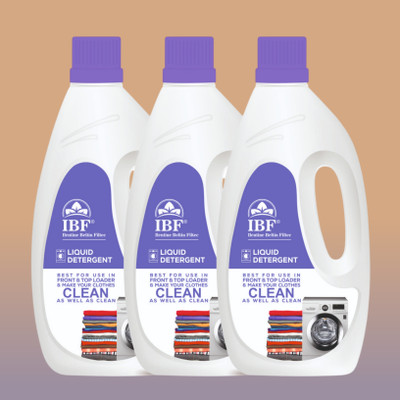 IBF Washing Machine advance liquid detergent Top Load & Front load liquid 3L Multi-Fragrance Liquid Detergent(3 x 1 L)