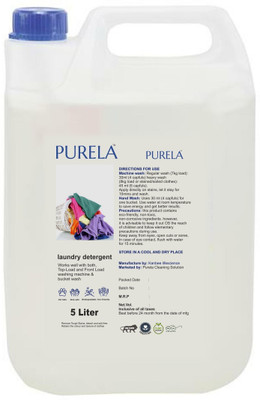 PURELA Liquid Detergent, Suitable for top load detergent and front load liquid detergent, Wash Detergent for Machine and Hand Wash Lavender Liquid Detergent(5000 ml)