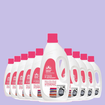 IBF Washing Machine Top Load & Front Load Multi-Fragrance Liquid Detergent(10 x 1 L)