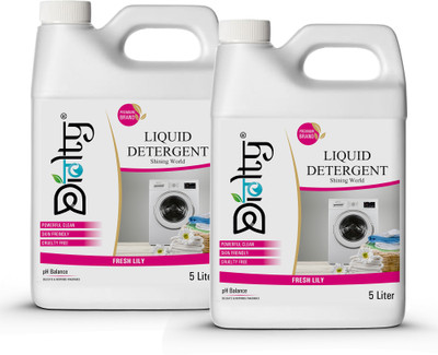 Diolty Liquid Detergent , Washing Machine Liquid For Top & Front Load Lily Liquid Detergent(2 x 5 L)