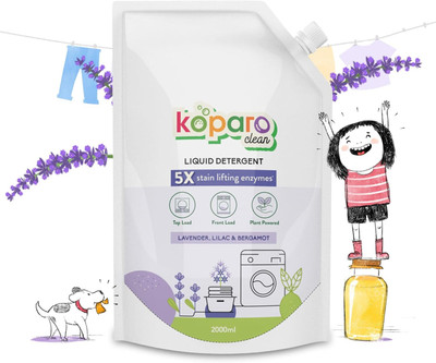 Koparo Natural Laundry Liquid Detergent | Non-Toxic | Eco-friendly | Tough on Stains | Lavender Liquid Detergent(2 L)