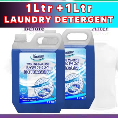 REGLET Clean & Fres or Pure Care |No Soda Formula | with Added Fabric Conditioner Lavender Liquid Detergent(2 x 1 L)