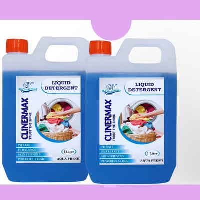 Clinermax Ultra Clean Liquid Detergent – 1L Stain Removal Power pack of 2 Multi-Fragrance Liquid Detergent(2 x 500 ml)