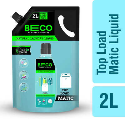 Beco Natural Top Load | Jumbo Pack | Tough Stain Removal Formula | Lavender & Vanilla Fresh Liquid Detergent(2000 ml)