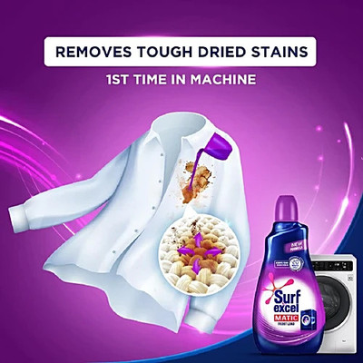 Surf Excel Matic Front Load Liquid Detergent, 1L - Pack of 1 Fresh Liquid Detergent(1 L)